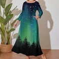 thumbnail image 3 of Northern Lights Long Sleeved Dress womens clothing luxury evening dresses summer dress, 3 of 6