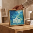 thumbnail image 7 of huayou Blue forest Three Ghosts Framed Print, 7.87x7.87 inch, Halloween Wall Decor Art, Ornament for Shelf, Bedroom, Autumn Seasonal Layout, 7 of 7