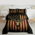 thumbnail image 2 of Homewish Safari Deer Bedding Comforter Set,Retro American Flag Twin Comforter Sets,Jungle Wildlife Bedding Set For Boys Kids,Ultra Soft Home Decor Reversible,2pcs, 2 of 8