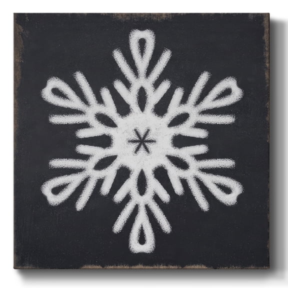 Chalkboard Snowflake III- Gallery Wrapped Canvas
