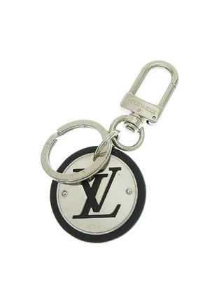 LOUIS VUITTON Louis Vuitton Portocre Tag Monogram Fluo Keychain MP2126  Titanium Canvas Gray Series Silver Hardware Key Ring Bag Charm