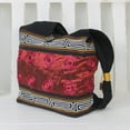 thumbnail image 2 of NOVICA Artisan Handmade Cotton Shoulder Bag Thai Style in Crimson Black Handbags Red Embroidered Thailand Hill Tribe Bohemian ' Crimson Wine', 2 of 8