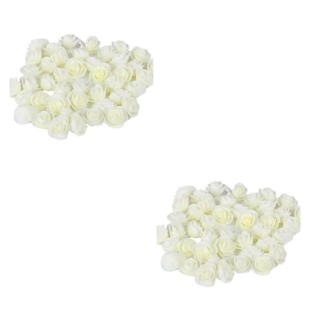 Youkk 500pieces Colorful And Multi Color Options Choose Wide Range Of Vibrant Colors For DIY Projects DIY Rose Head Diy Bag milky white 2Set