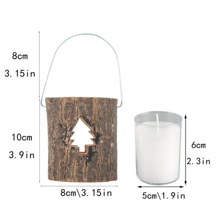 

Fuieoe Clearance Christmas Ornaments Desk Toys Valentine s Day Atmosphere Lighting Candle Holder Cafe Creative Decoration Home Party Decoration Tea Wax Wooden Candle Cup