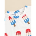thumbnail image 5 of Biezeib Baby Girls Independence Day Romper Short Sleeve O Neck Popsicle Print Romper with Headband, 5 of 6
