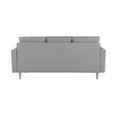thumbnail image 6 of Studio Living Stockholm Modern Stationary Sofa, Light Gray Woven Fabric, 6 of 6