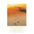 thumbnail image 2 of Frontline 26x32 White Modern Wood Framed Museum Art Print Titled - Footprints in the Sand, 2 of 4