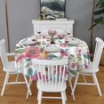 thumbnail image 2 of Pioneer Flower Floral Print Pattern Round Tablecloth 60"x60",Wrinkle Wipeable Table Cloth for Kitchen Dining Room Picnic Patio Party, 2 of 6