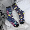 thumbnail image 5 of Pofeuu Sea Inhabitans and Herb Print Crew Socks, Adult Running Hiking Socks for Youth and Adult, 5 of 6