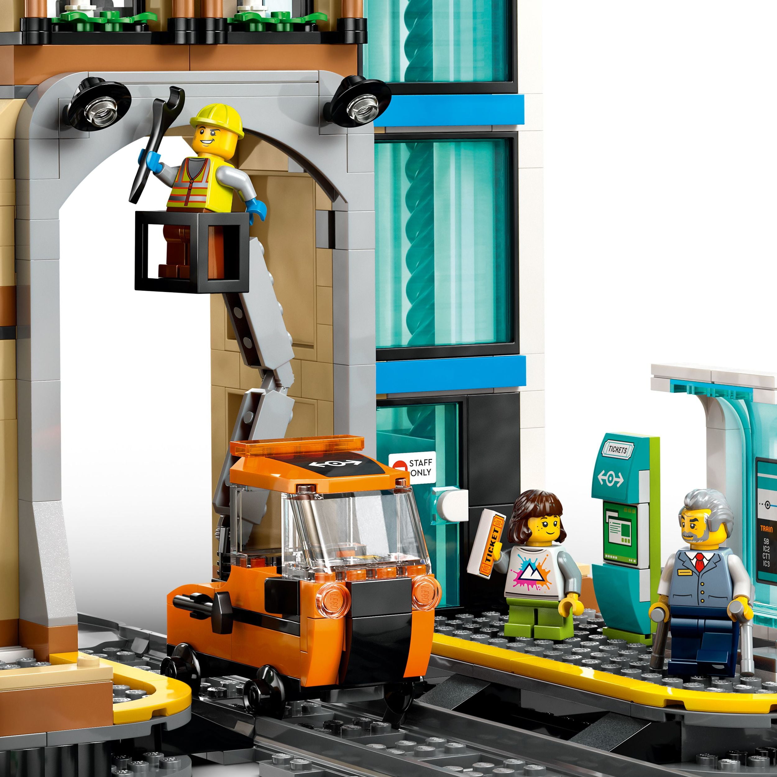 LEGO City Central Train Station Building Toy - Multi-Level Pretend Play Set for Boys & Girls, Ages 7+ - Building Blocks for Kids Who Love Train Sets - Gift Idea for Holidays & Birthdays - 60469