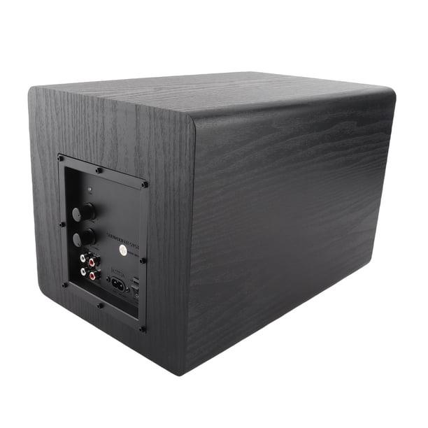 subwoofer autoamplificado de 6,5 pulgadas, subwoofer negro claro con salida de alta potencia de 100 w, enchufe estadounidense de 100-240 v turboalimentado para el hogar