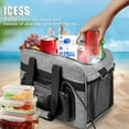 thumbnail image 4 of 16 Quarts Foldable Portable Cooler & Heater Bag,  Powered 12 Volt  AC/DC Compatible, Ideal for Vehicle Travel and Outdoor Use（15L Grey）, 4 of 9
