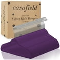 thumbnail image 4 of Casafield 50 Velvet Kid's Hangers for Children's Clothes, 14" - Purple, 4 of 7