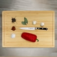 thumbnail image 7 of BambooMN Brown Large Natural Bamboo Cutting Board with Juice Groove For Home and Kitchen - 16.85" x 11.75" x 0.6" Vertical - 3 Piece, 7 of 7