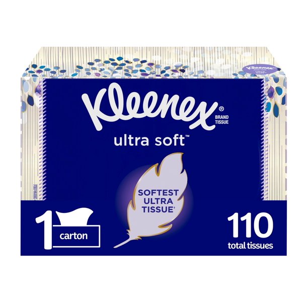 Kleenex Ultra Soft Facial Tissues, 1 Flat Box (110 Total Tissues ...