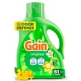 thumbnail image 2 of (2 pack) Gain Laundry Detergent Liquid, Odor Defense Original Scent, 81 fluid ounces, 61 Loads, 2 of 14