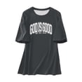 thumbnail image 4 of God is Good T-Shirt for Women Oversized Christian Short Sleeve Crewneck Tees Religious Sayings Bible Verse Tops, 4 of 4