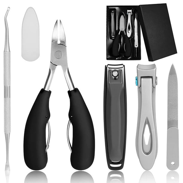Nail Clippers Set, Toenail Clippers for Seniors Thick Toenails, Professional Stainless Steel