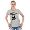 thumbnail image 4 of Hang In There Sloth Encouragement Womens Fitted Plus Size Graphic Tee Brisco Brands 3X, 4 of 5