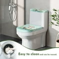 thumbnail image 4 of FORUDESIGNS Otter Lotus Leaf Pattern Toilet Lid Cover Set of 2, Comfortable Bathroom Toilet Protector, Machine Washable Seat Covers Fits Most Size Toilet Lids, Gifts for Family, 4 of 8