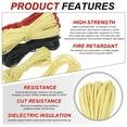 thumbnail image 3 of Uxcell 100Ft Braided Paracord Line, 100lb 0.8mm Diameter Multipurpose Utility Cord Rope Wind Chime String Kite Line Flame Resistant for Camping, Hot Air Balloon, Outdoor Survival, Yellow, 3 of 5