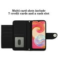 thumbnail image 2 of for Samsung Galaxy A05 Wallet Case, Elegant Card Holder Cash Slot PU Leather Kickstand Wrist Strap Wallet Shockproof Protective Flip Women Girls Case Cover for Samsung Galaxy A05, Black, 2 of 7
