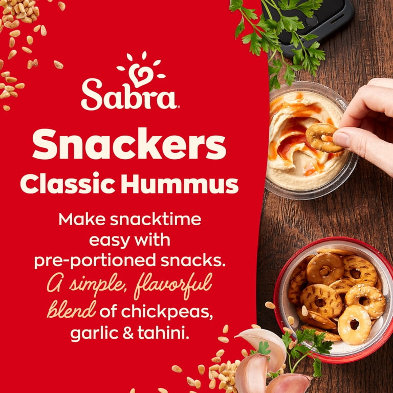 Sabra Classic Hummus with Pretzels 4.56 oz Plastic Cup Snack