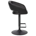 thumbnail image 4 of Taylor & Logan Adjustable Height Barstool with Metal Base and Footrest Black Vinyl/Black Frame, 4 of 5