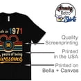 thumbnail image 4 of Magic Kingdom 50th Anniversary T-Shirt Vintage Made in 1971 50 Years Being Awesome Short Sleeve Adult Women (3X Large) Black, 4 of 5