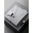 thumbnail image 4 of MVLYFLRT 100% Pure Merino Wool Sweater Jacket Men's V-Neck Cardigan Autumn Winter New Solid Color Top Casual Basic All-Match, 4 of 5