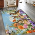 thumbnail image 3 of Easter Bunnies 3'x5' Washable Rug, Spring Easter Eggs Garden Floral Non-Slip Area Rugs for Entryway Kitchen Classroom, StainResistant Dorm Throw Carpet, Low Pile Soft Indoor Floor Mat, 3 of 9