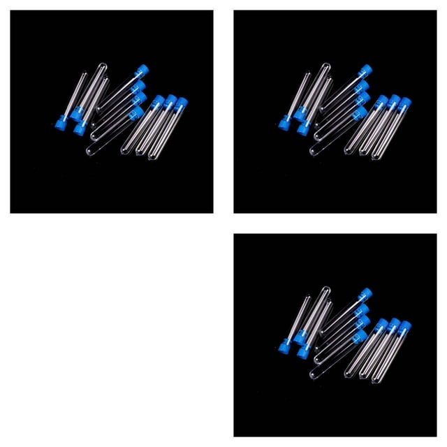 Transemion 10pcs 12 *75mm Transparent for Pyrex Glass Blowing Tubes 100mm Long Thick Wall Test Tube 3Set