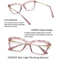 thumbnail image 3 of FEISEDY Crystal Cat Eye Glasses Frame Blue Light Blocking Computer Eyewear B2500, 3 of 15