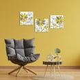 thumbnail image 5 of Visual Art Decor Yellow and Gray Daisy Flower Wood Framed Canvas Wall Art Clearance Pictures Poster Prints for Bathroom Bedroom Painting Girl Room Gallery Poster Artwork Ready to Hang 12"x12"x3 Pcs, 5 of 9