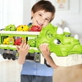 thumbnail image 3 of Dinosaur Toys Car for Kids, Dinosaur Transport Truck Track Set, Toddler Boy Toys Age 2-4 1-3, Birthday Gifts Toy for 3 4 5 6+ Year Old Boy,Foldable Track & Race Mode W/ 6 Dino Car, 3 of 6