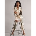 thumbnail image 5 of Zaccai Women's Cream Organza Floral Regular Co-ord Set, 5 of 6