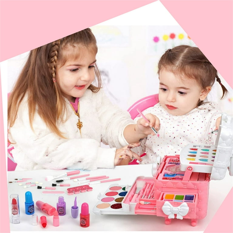Kids Washable Makeup Girl Toys - Kids Makeup Kit for Girl, Real Make Up Set