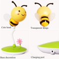 thumbnail image 3 of FNNMNNR Cute Bee Led Desk Lamp USB Rechargeable Lamp Reading Lamp Bedroom Bedside Lamp, 3 of 7
