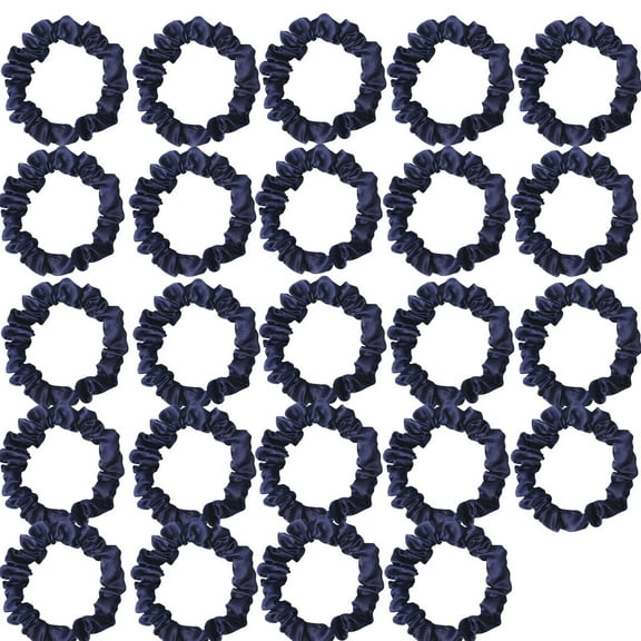 RAGUPEL 24 Pcs Scrunchies,Elegant Satin and Stable Hold Hair Scrunchies for Women's Hair,Big Loop and Gentle on Hair Scrunchies for Girls,Blue