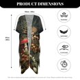 thumbnail image 6 of SEANATIVE Summer Beach Coverup for Women Swimsuit Kimono Flowy Lightweight Open Front Beach Cover Up Soft Swimsuit Coverups for Poolside Party, Mushroom Daisy Leaf Pattern, 6 of 7