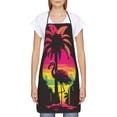 thumbnail image 2 of Fuzoiu Flamingo And Palm Trees At Sunset Print Waterproof Apron, Kitchen Apron for Women Men Chef, Apron for Christmas Dinner Party Cooking Baking Crafting House Cleaning Kitchen, 2 of 7