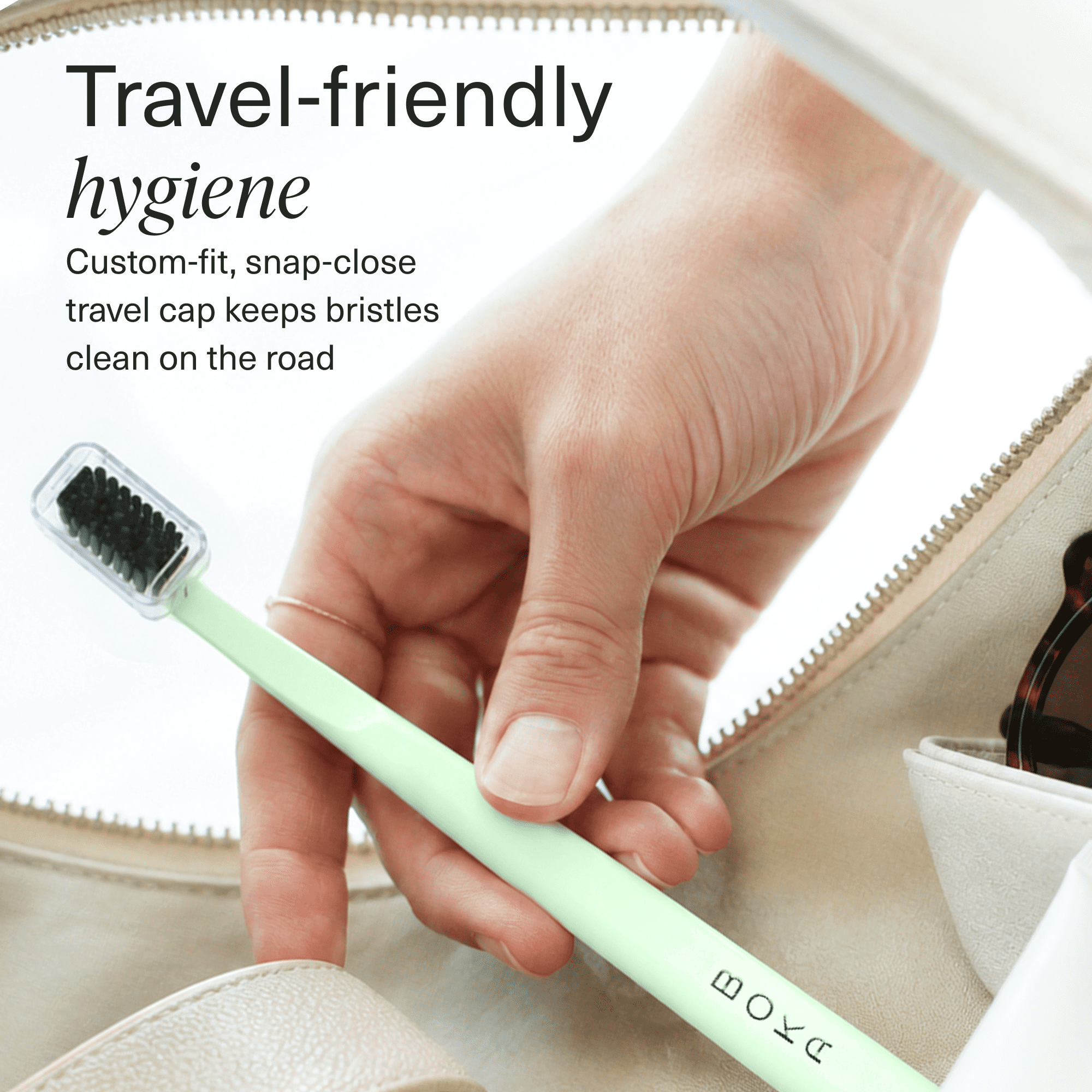 Boka Activated Charcoal Soft Bristle Toothbrush, Mint Green, 1 Pack