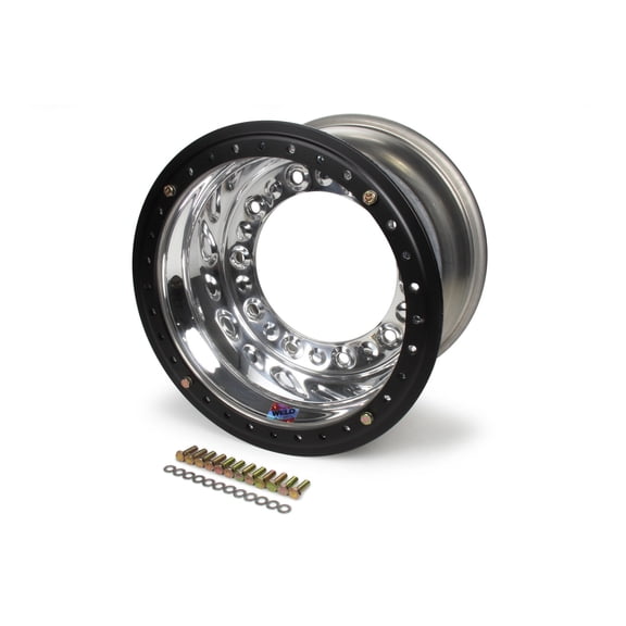 Weld Racing WEL558-5024M 15 x 10 in. Wide 5 XL 4 in. Back Space Beadlock Polished Wheels