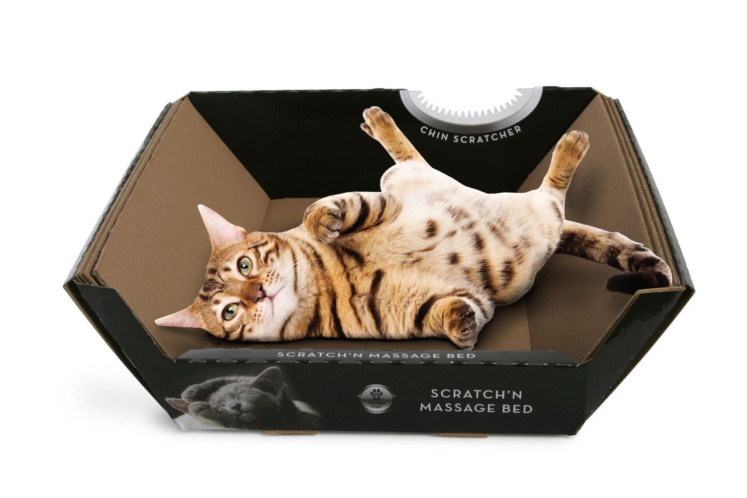 Ripple Board Scratch and Massage Bed Cat Scratcher 16" x 16" x 5"