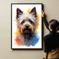 thumbnail image 4 of Cairn Terrier Dog Art Canvas, Pet Wall, Polygon Art Print on Canvas Canvas, large wall art, bathroom wall art, Ready to Hang,Living Room,Bedroom ＆ Office, 4 of 4