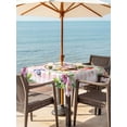 thumbnail image 2 of Easter Outdoor Tablecloth - 54x54 Inch Square Dining Table Cover, Watercolor Eggs Floral Botanical Butterfly Pink Plaid Waterproof Outdoor Table Cloth with Umbrella Hole & Zipper for Picnic/Patio, 2 of 7