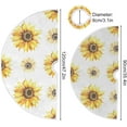 thumbnail image 3 of FMSHPON Sunflower Xmas Christmas Tree Skirt Stand Mat for Holiday Party Decoration Indoor Outdoor 36 inches, 3 of 6