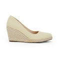 thumbnail image 2 of Women's Platform Espadrilles Wedge Sandals Slip On Solid Color Closed Pointed Toe Comfortable Wedge Pumps Shoes, 2 of 3