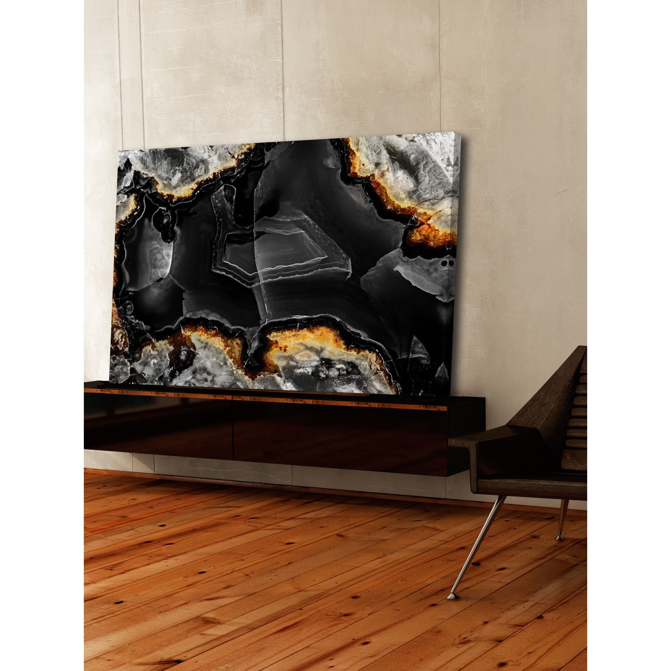 Marmont Hill "Black Core" Painting Print on Wrapped Canvas