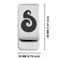thumbnail image 2 of Stainless Steel Matau (Fish Hook) Maori Symbol Classic Slim Money Clip Credit Card Holder, 2 of 2
